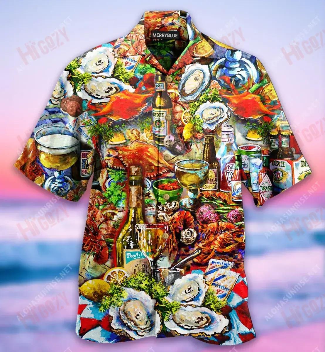 I'M On Seafood Diet Unisex Hawaiian Shirt Summer Short Sleeve Best Hawaiian Shirts Hawaiian Shirts For Women, Hawaiian Shirt Gift, Christmas Gift