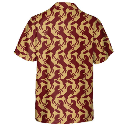 Images Of Standing Horses In Vintage Style Hawaiian Shirt, Hawaiian Shirt Gift, Christmas Gift
