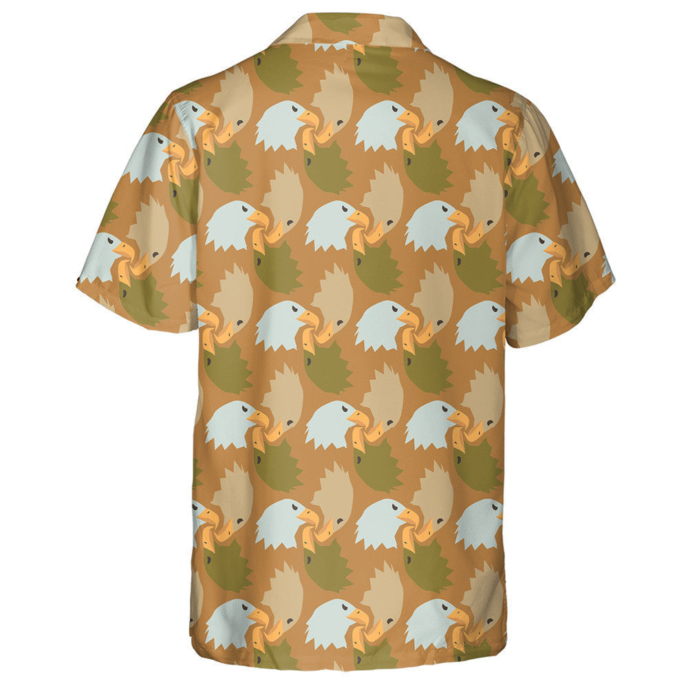 Bald Eagle Head On Camouflage Colors Background Hawaiian Shirt, Hawaiian Shirt Gift, Christmas Gift