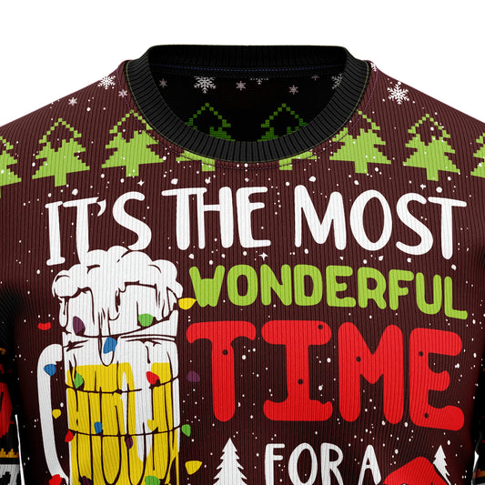 Time For Beer Ugly Christmas Sweater, Christmas Gift,Gift Christmas 2024