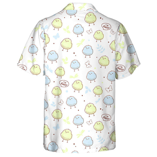 Blue And Green Hatched Chicken With Dragonfly Butterfly Hawaiian Shirt, Hawaiian Shirt Gift, Christmas Gift