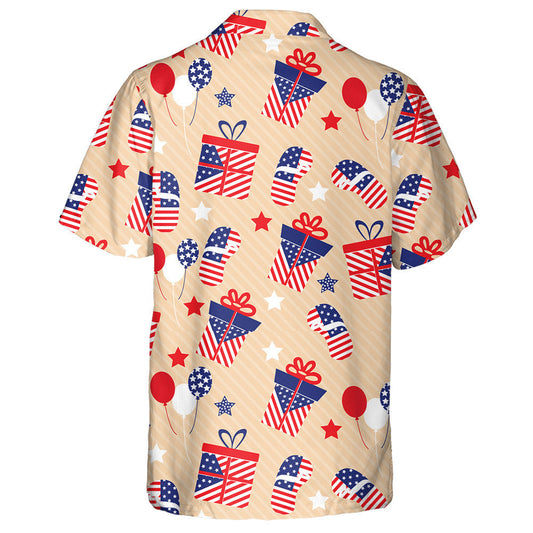 Meaningful American Symbols At The Flag Style Pattern Hawaiian Shirt, Hawaiian Shirt Gift, Christmas Gift