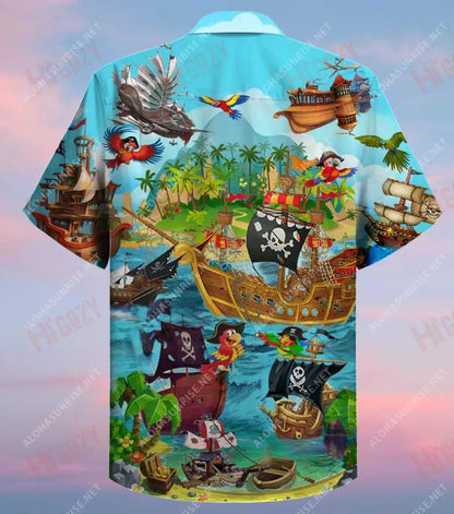 It'S A Pirate Life For Me Unisex Hawaiian Shirt Hobbies Short Sleeve Custom Hawaiian Shirts Hawaiian Shirts For Men, Hawaiian Shirt Gift, Christmas Gift