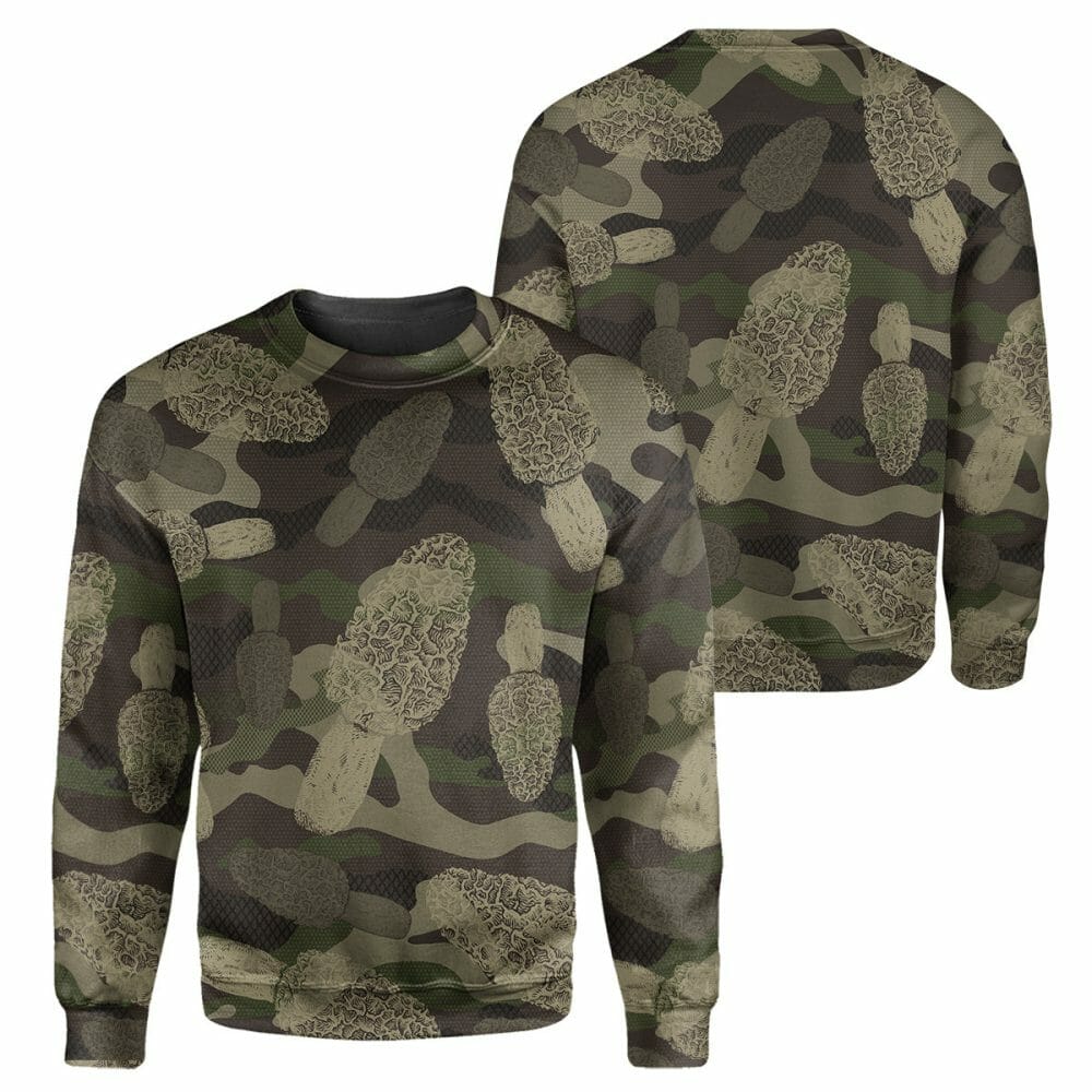 Morel Mushroom Camo - 3D All Over Printed Shirt Tshirt Hoodie Apparel