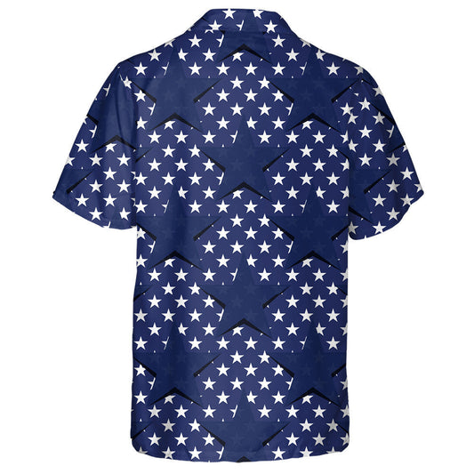 Dark Blue Stars On The American Flag Theme Hawaiian Shirt, Hawaiian Shirt Gift, Christmas Gift