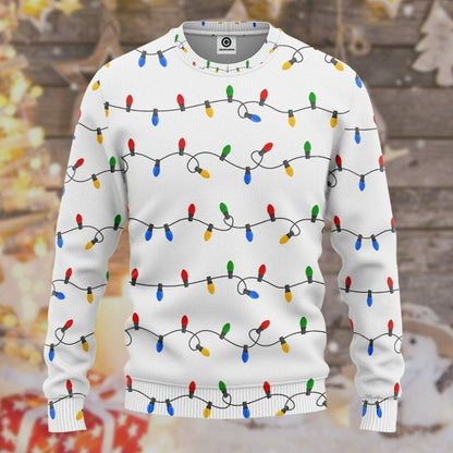 3D Weihnachtslicht Custom T-Shirt Hoodie Bekleidung