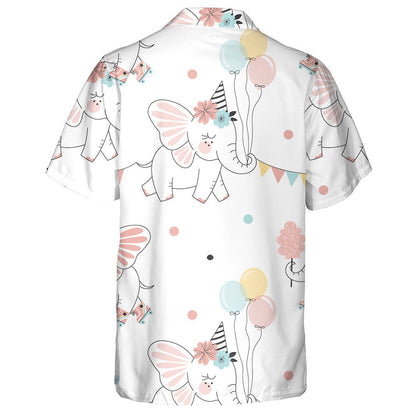 Fairy Elephant Roller Skating With Balloons And Flats Hawaiian Shirt, Hawaiian Shirt Gift, Christmas Gift