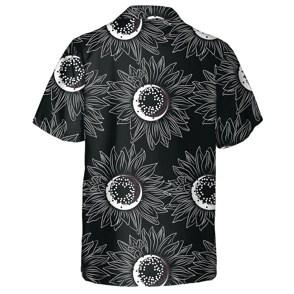 Creative Fall Season Theme With Sunflowers In The Dark Hawaiian Shirt, Hawaiian Shirt Gift, Christmas Gift