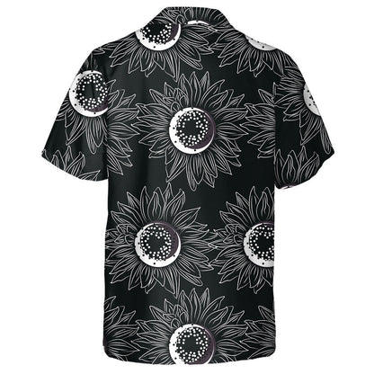 Creative Fall Season Theme With Sunflowers In The Dark Hawaiian Shirt, Hawaiian Shirt Gift, Christmas Gift