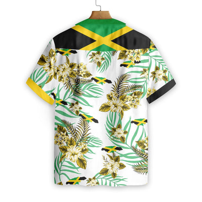 Flag Of Jamaica Proud With Tropical Plants Design Hawaiian Shirt, Hawaiian Shirt Gift, Christmas Gift
