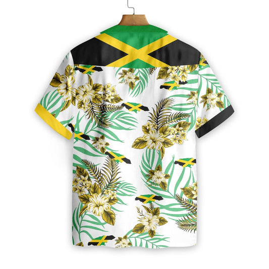 Flag Of Jamaica Proud With Tropical Plants Design Hawaiian Shirt, Hawaiian Shirt Gift, Christmas Gift