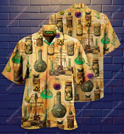 There'S Nothing Colder Than Chemistry Short Hawaiian Shirt Summer Hawaiian T Shirts Custom Hawaiian Shirts Hawaiian Shirts For Women, Hawaiian Shirt Gift, Christmas Gift