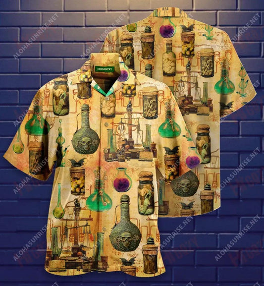 There'S Nothing Colder Than Chemistry Short Hawaiian Shirt Summer Hawaiian T Shirts Custom Hawaiian Shirts Hawaiian Shirts For Women, Hawaiian Shirt Gift, Christmas Gift