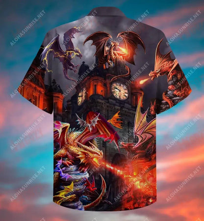 Time Stops For No Man Short Hawaiian Shirt Ocean Tropical Shirts Hawaiian Crazy Shirts Hawaiian Shirts For Men, Hawaiian Shirt Gift, Christmas Gift