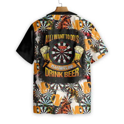 Let's Play Darts And Drink Beer Design Hawaiian Shirt, Hawaiian Shirt Gift, Christmas Gift