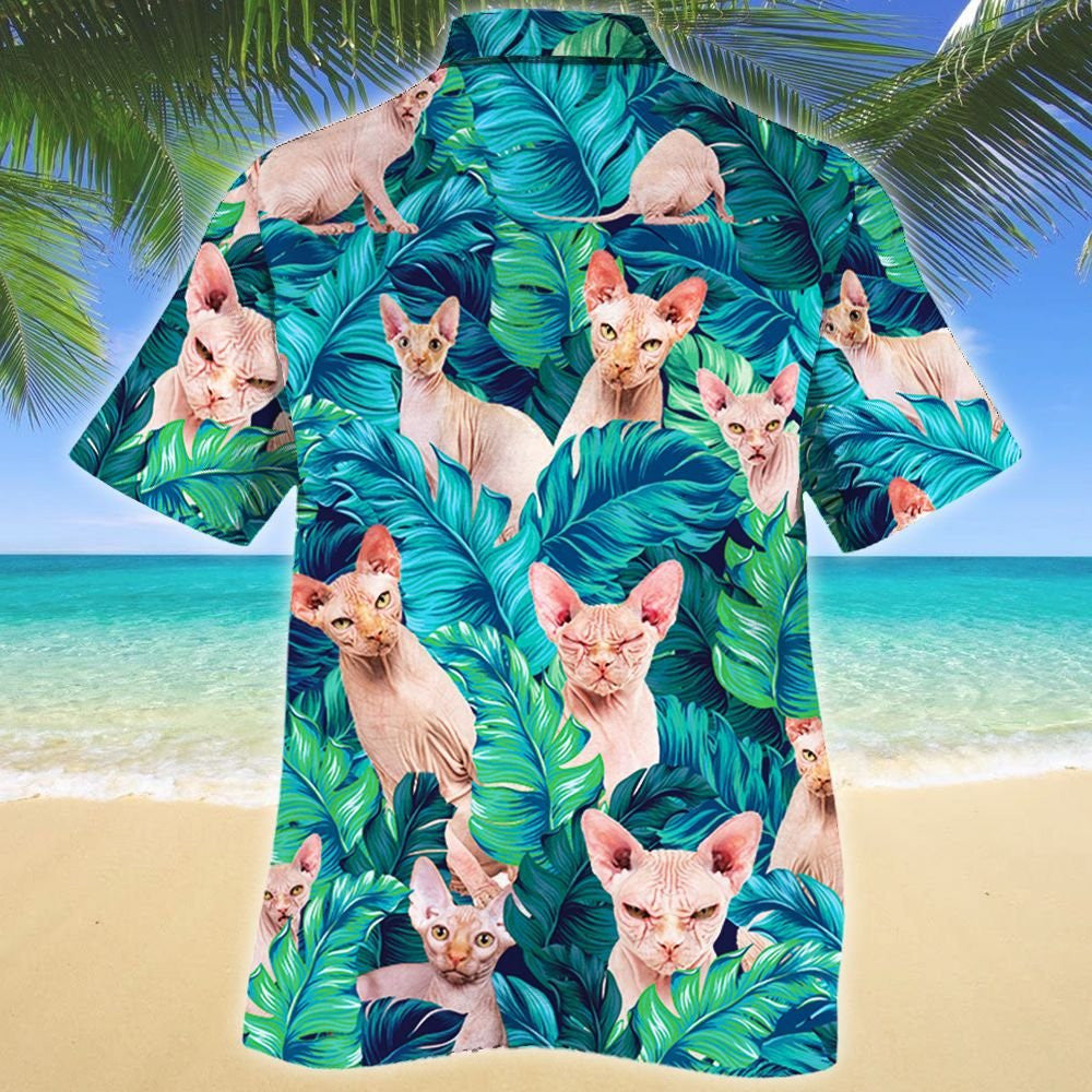 Cool Summer Vacation Gift For Sphynx Cat Lovers Hawaiian Shirt, Hawaiian Shirt Gift, Christmas Gift