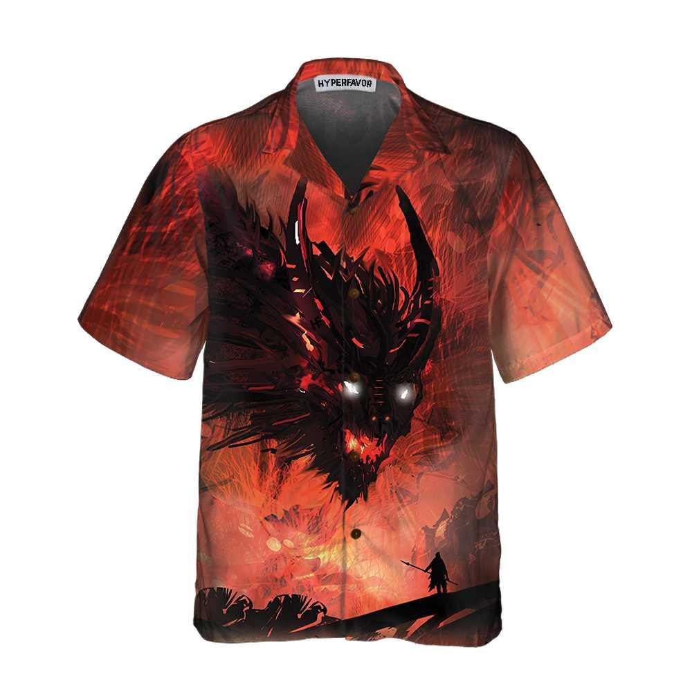 The War Dragon 3D All Over Printed Hawaiian Shirt, Hawaiian Shirt Gift, Christmas Gift