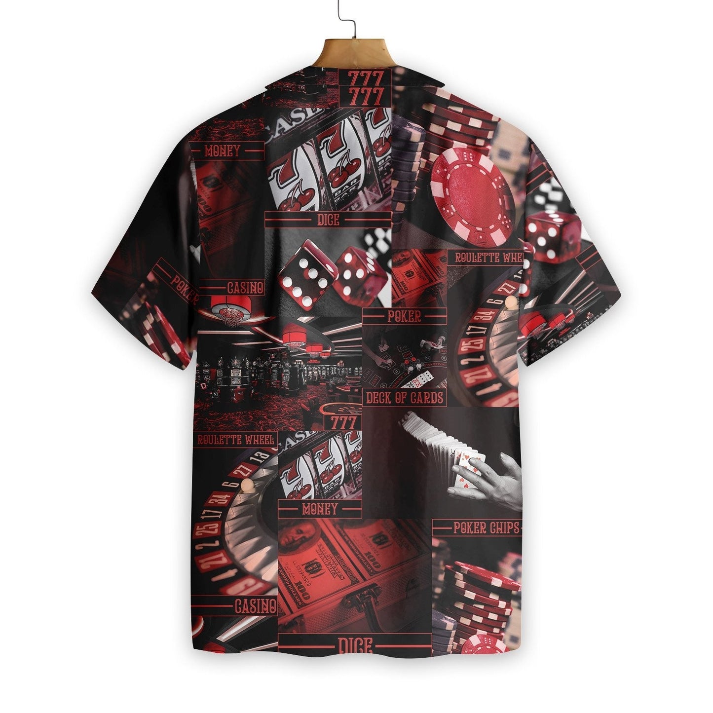 Gambling Maroon And Black Design Hawaiian Shirt, Hawaiian Shirt Gift, Christmas Gift