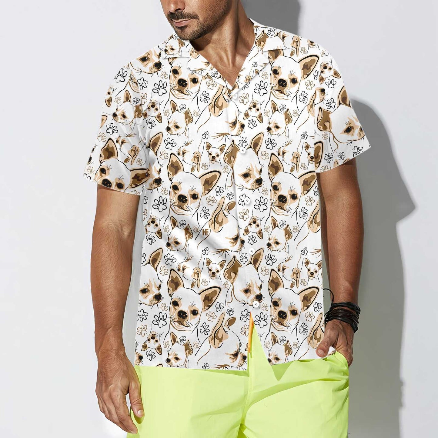 I Love Dog Cute Chihuahua Design Hawaiian Shirt,Hawaiian Shirt Gift, Christmas Gift