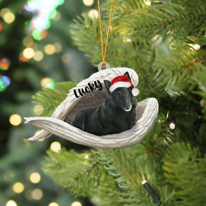 Belgian Shepherd Sleeping Angel Christmas Flat Acrylic Dog Ornament Memorial Dog Gift ,Christmas Gift,Christmas Decoration