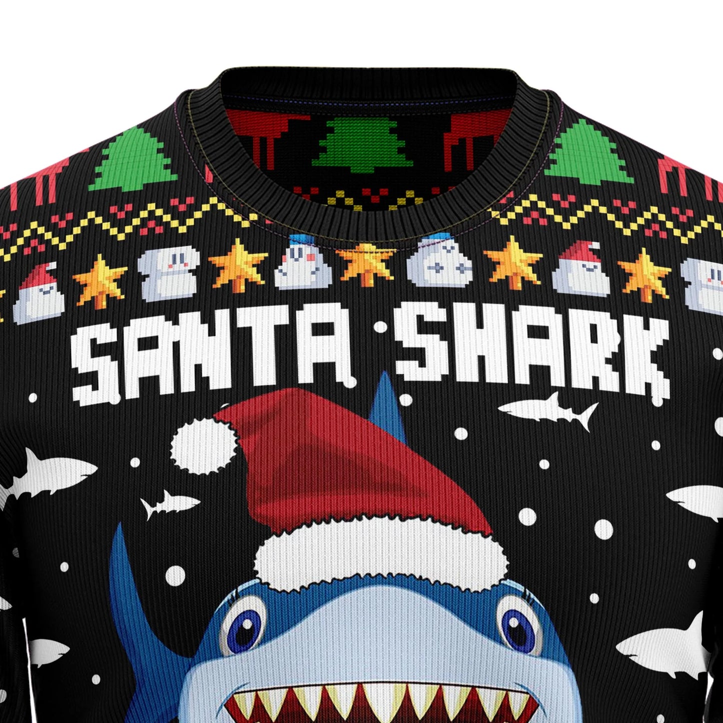 Santa Shark Ho Ho Ho Ugly Christmas Sweater, Christmas Gift,Gift Christmas 2024