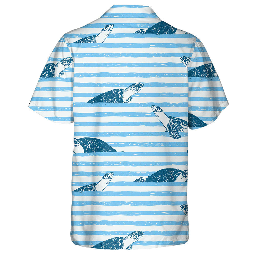 Turtles Sea Plants Corals And Fishes Hawaiian Shirt, Hawaiian For Gift