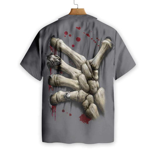 Death Hand Halloween Shirt Hawaiian ShirtHawaiian Shirt Gift, Christmas Gift