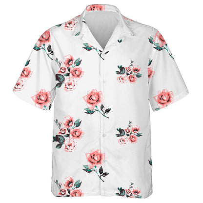 Vintage Traditional Roses Brunch Beautiful Bouquet Themed Design Hawaiian Shirt, Hawaiian Shirt Gift, Christmas Gift