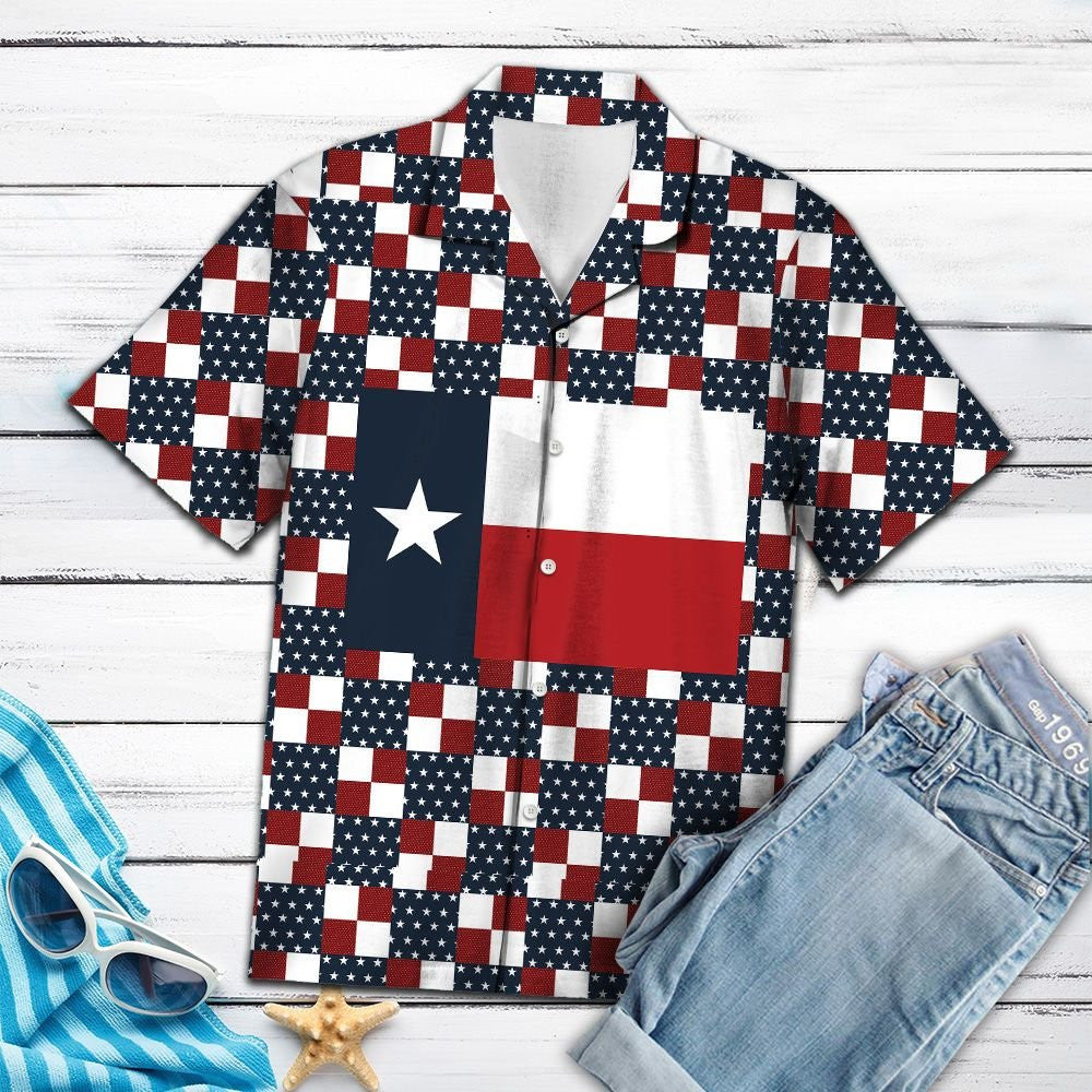 Classic And Nice Texas Flag Pattern Hawaiian Shirt, Hawaiian For Gift