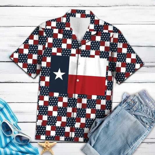 Classic And Nice Texas Flag Pattern Hawaiian Shirt, Hawaiian For Gift