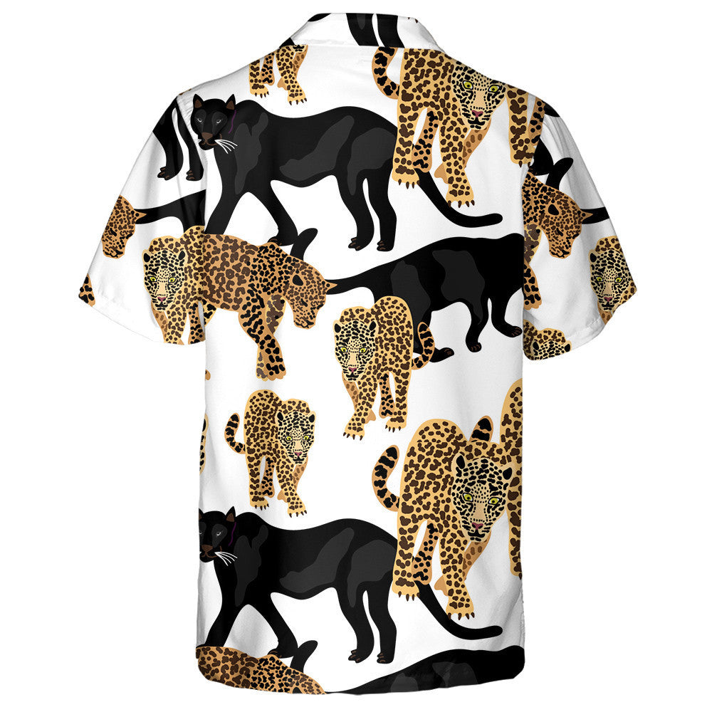 Tropical Animals Jungle Dreams With Leopards Hawaiian Shirt,Hawaiian Shirt Gift, Christmas Gift