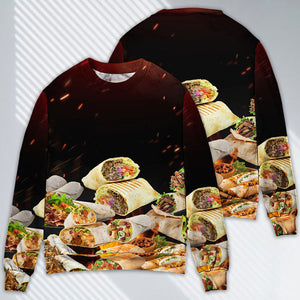 Food Burritos Fast Food Delicious Ugly Christmas Sweater, Christmas Gift, Gift Christmas 2024