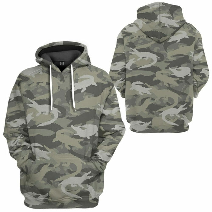 3D Crocodile Camo Custom Tshirt Hoodie Apparel