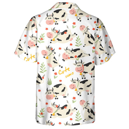 Running Cow To Farm And Eating Branch Leaves Hawaiian Shirt, Hawaiian Shirt Gift, Christmas Gift