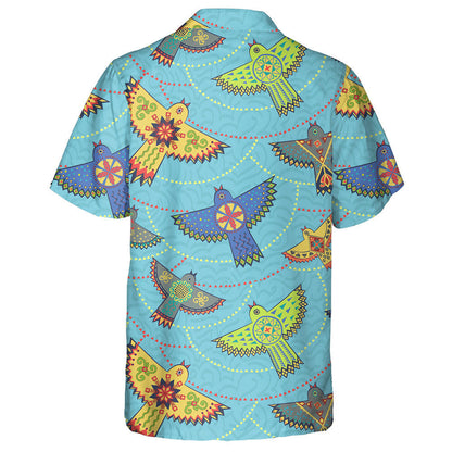 Ethnic Colorful Birds And Circles Hawaiian Shirt,Hawaiian Shirt Gift, Christmas Gift
