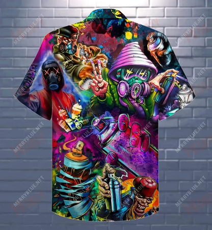 Graffiti Is My Therapy Short Hawaiian Shirt Hobbies Short Sleeve Hawaiian Crazy Shirts Hawaiian Shirts For Men, Hawaiian Shirt Gift, Christmas Gift