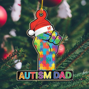 Autism Dad Ornament, Christmas Ornament Gift, Christmas Gift, Christmas Decoration