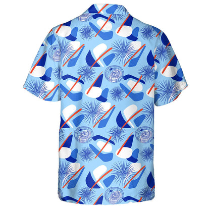 Christmas Pattern With Decorated Geometric Elements Hawaiian Shirt, Hawaiian For Gift