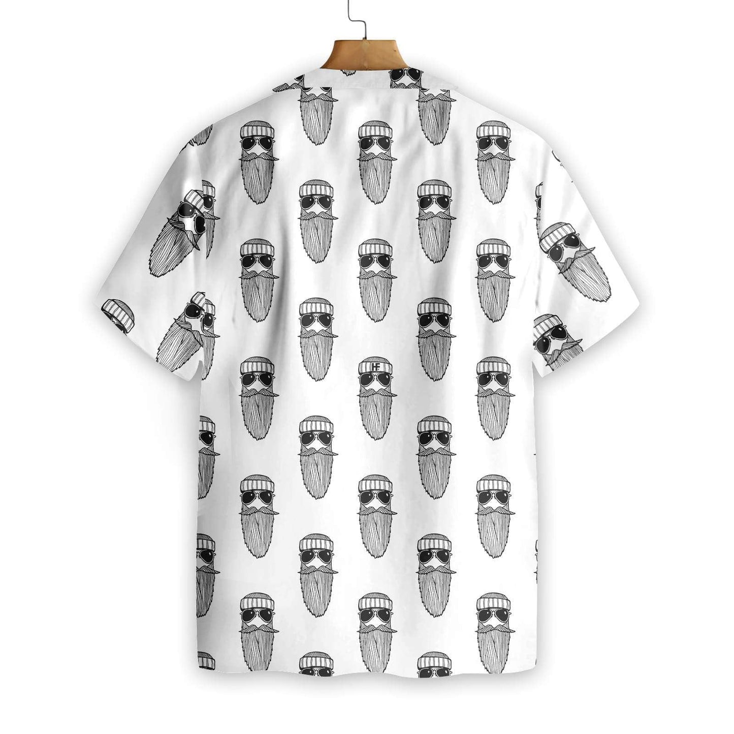 Beard Seamless Pattern Cute Pattern White Version Hawaiian Shirt, Hawaiian Shirt Gift, Christmas Gift