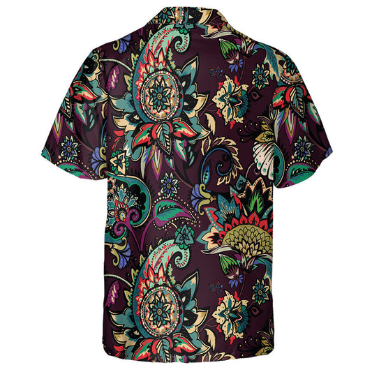 Textile Floral Pattern With Oriental Paisley Buta Ornament Hawaiian Shirt, Hawaiian Shirt Gift, Christmas Gift