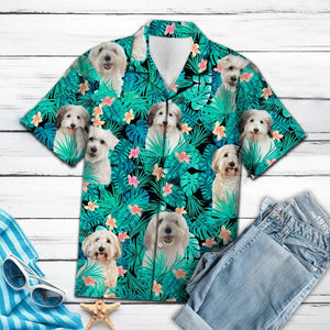 Coton De Tulear With Tropical Flowers Leaves Hawaiian Shirt, Hawaiian Shirt Gift, Christmas Gift