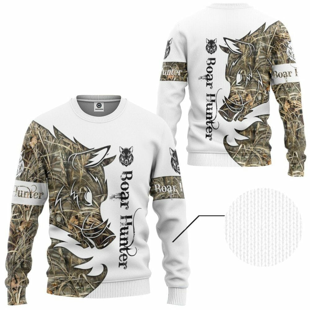 3D Wildschweinjäger Custom T-Shirt Hoodie Bekleidung