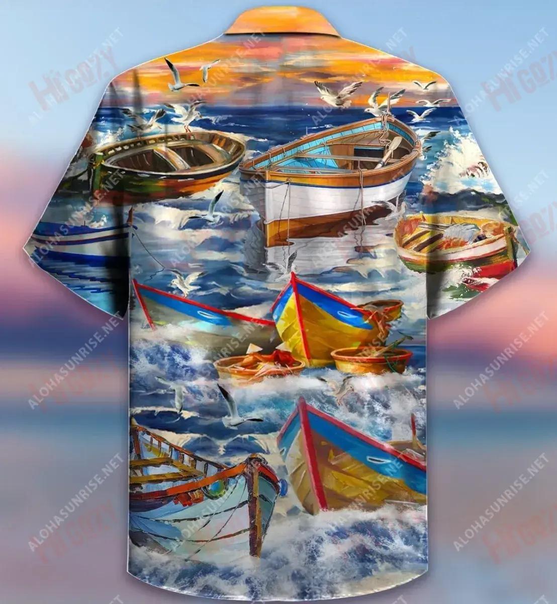 Life Is Short Boats Are Cool Unisex Hawaiian Shirt Vacation Short Sleeve Best Hawaiian Shirts Funny Hawaiian Shirts, Hawaiian Shirt Gift, Christmas Gift