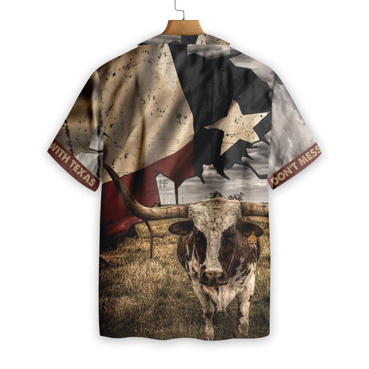 Retro Style Texas State Map Pattern Flag Texas Hawaiian Shirt, Hawaiian Shirt Gift, Christmas Gift