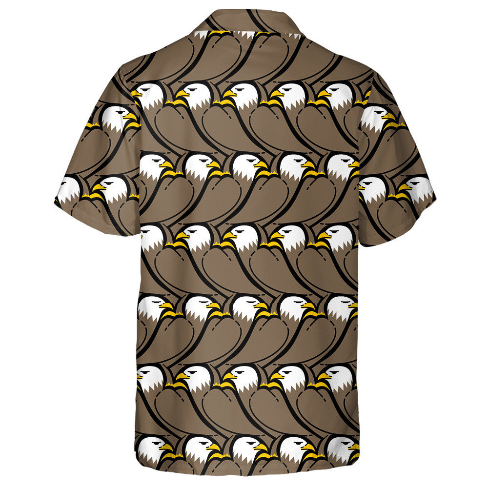 Angry Bald Eagle With Brown Feathers Hawaiian Shirt, Hawaiian For Gift
