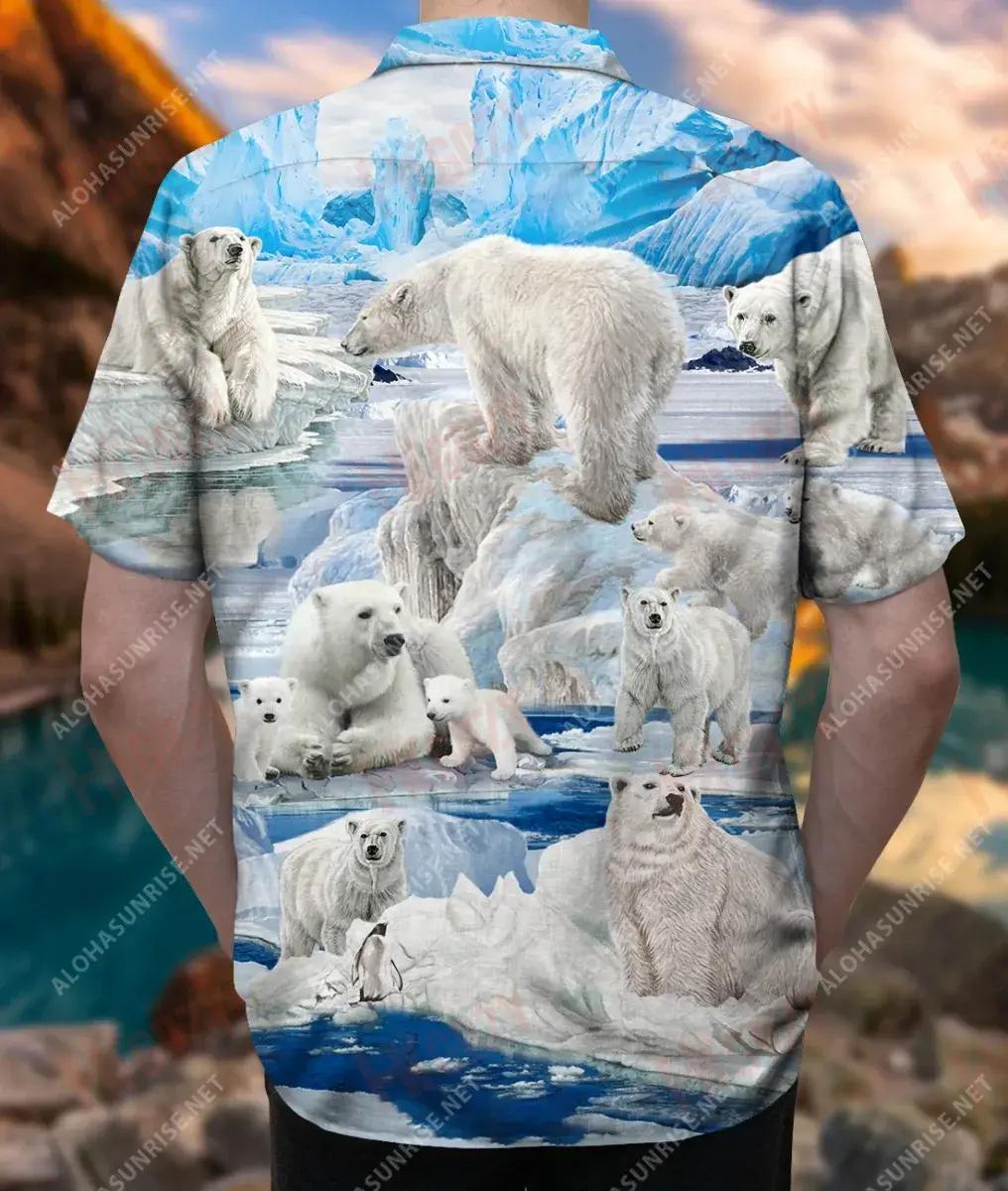 Polar Bear - Live Large, Be Thick-Skinned Unisex Hawaiian Shirt Summer Short Sleeve Vintage Hawaiian Shirts Hawaiian Shirts For Women, Hawaiian Shirt Gift, Christmas Gift