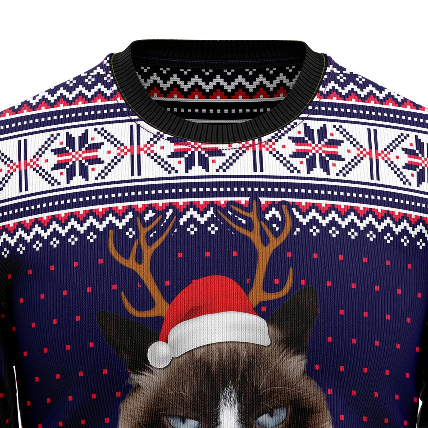 Grumpy Cat Merry Christmas Xmas Santa Hat Ugly Christmas Sweater,Christmas Ugly Sweater,Christmas Gift,Gift Christmas 2024