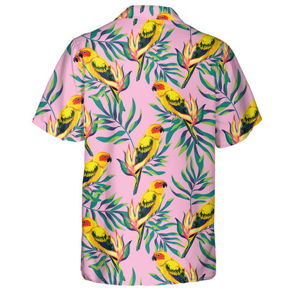 Beautiful Arrogant Green Parrot Tropical Hawaiian Shirt, Hawaiian For Gift