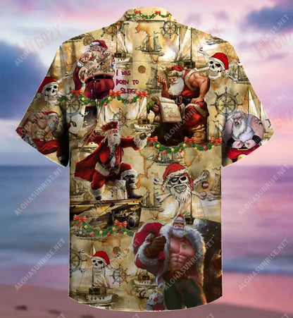 Pirate Santa Claus Maaarghy Christmas Short Hawaiian Shirt Hobbies Short Sleeve Best Hawaiian Shirts Hawaiian Shirts For Men, Hawaiian Shirt Gift, Christmas Gift
