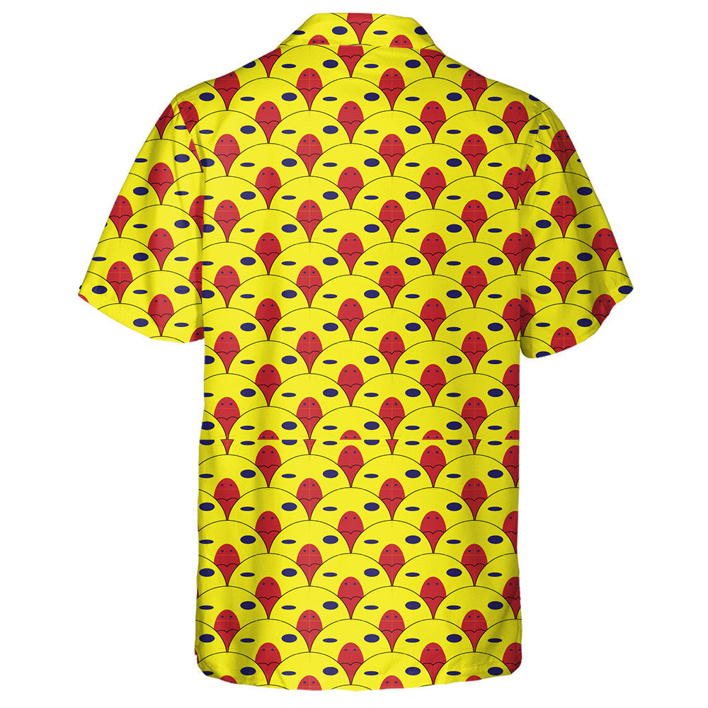 Hand Drawn Abstract Face Of Duck Hawaiian Shirt, Hawaiian For Gift